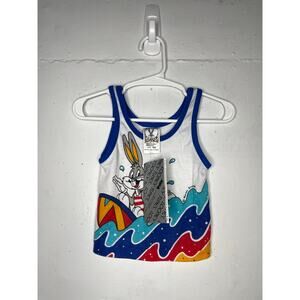 NEW Vintage 1988 Looney Tunes Bugs Bunny Surfing Tank Top Size 12 Mo